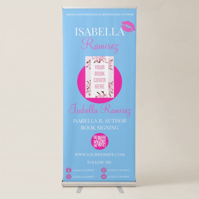 Personalized Template for Romance Authors Retractable Banner (Front)