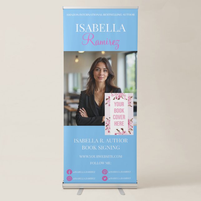 Personalized Template for Romance Authors Retractable Banner (Front)
