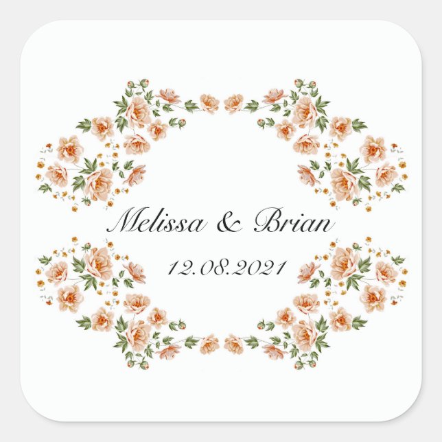 Personalized Template for Wedding Label (Front)