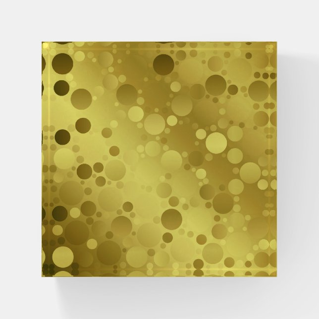 personalized, template, name, pattern, balls, paperweight (Front)