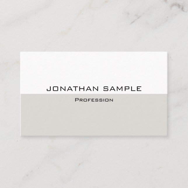 Personalized Template Trendy Modern Elegant Business Card (Front)