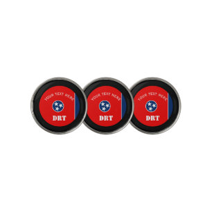 Personalized Tennessee State Flag on a Golf Ball Marker
