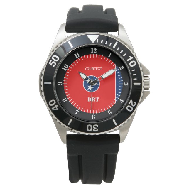 Personalized Tennessee State Flag Watch Design (Front)