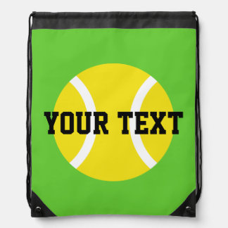 Personalized tennis ball bag | drawstring backpack