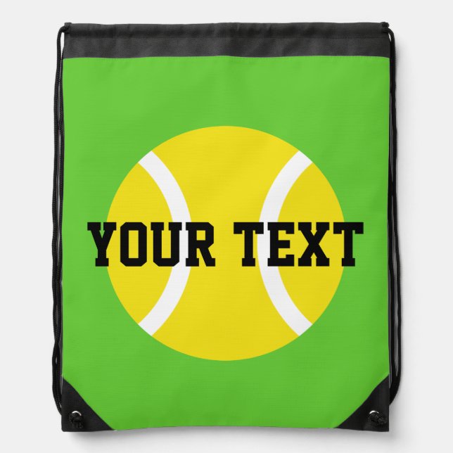 Personalized tennis ball bag | drawstring backpack (Front)
