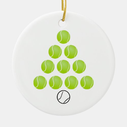 Personalized Tennis Ball Christmas Tree Ornament