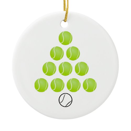 Personalized Tennis Ball Christmas Tree Ornament