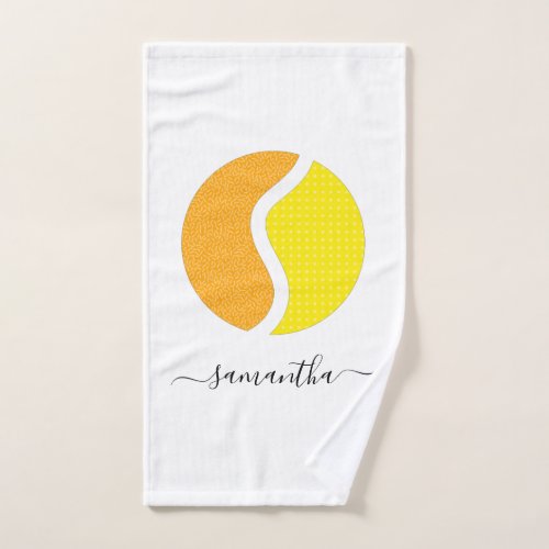 Personalized Tennis Ball Colorful Bright Sport Fun Hand Towel