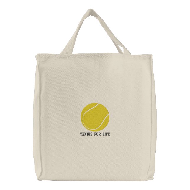 Personalized Tennis Ball embroidered Bag (Front)