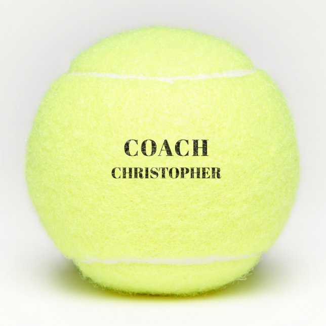 Personalized Tennis Ball for Coach (Front)