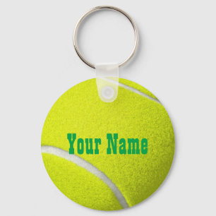 Personalized Tennis Ball Keychain