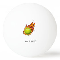 Personalized Tennis Ball on Fire Tennis Theme Gift