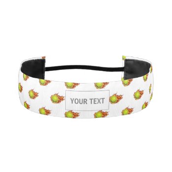 Personalized Tennis Ball On Fire Tennis Theme Gift Athletic Headband by PersonalizationShop at Zazzle