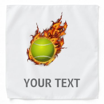 Personalized Tennis Ball on Fire Tennis Theme Gift Bandana