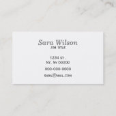 Personalized Tennis Ball on Fire Tennis Theme Gift Business Card (Back)
