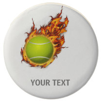 Personalized Tennis Ball on Fire Tennis Theme Gift Chocolate Dipped Oreo
