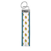 Personalized Tennis Ball on Fire Tennis Theme Gift Wrist Keychain (Keys on Top)