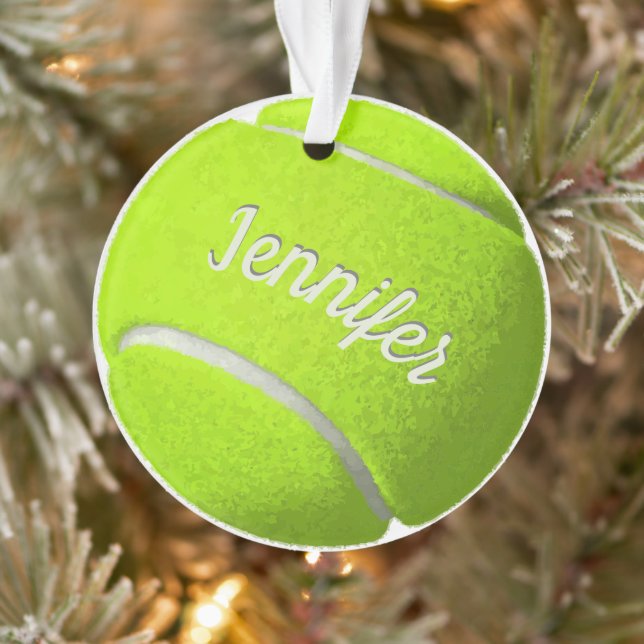 Personalized Tennis Ball  Ornament (Tree)