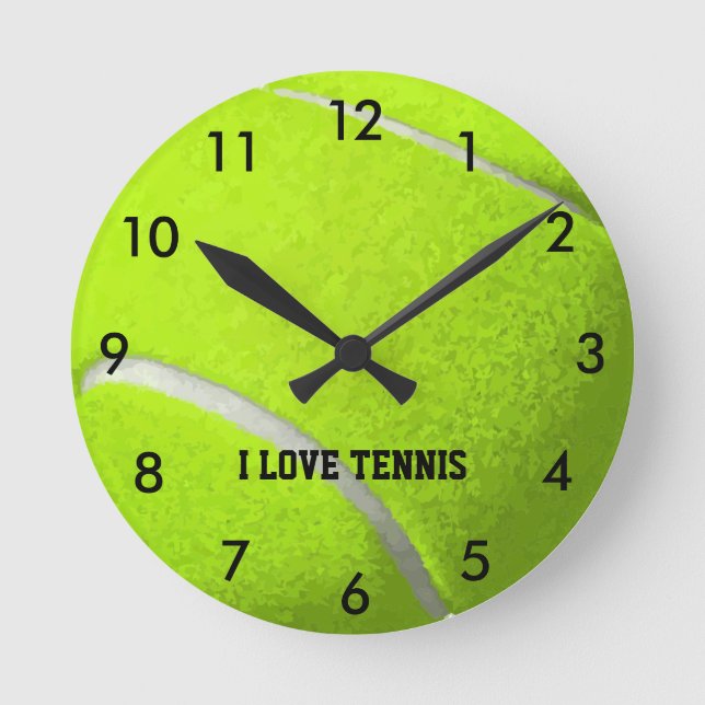 Personalized tennis ball  round clock (Front)
