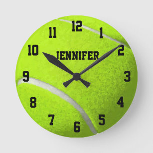 Tennis Wall Clocks | Zazzle