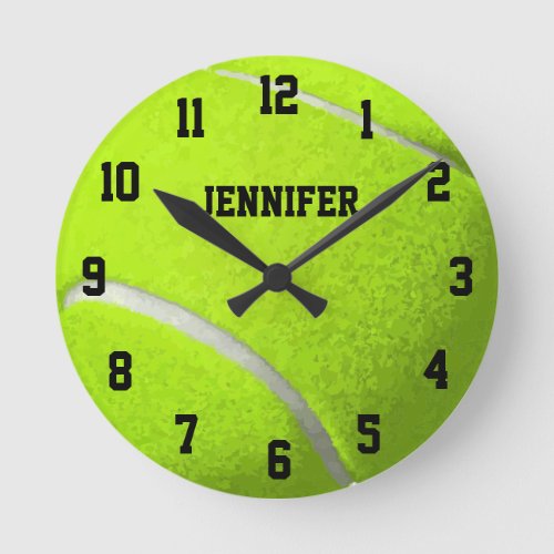 Personalized tennis ball  round clock