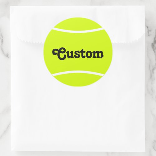 Personalized Tennis Ball Round Stickers