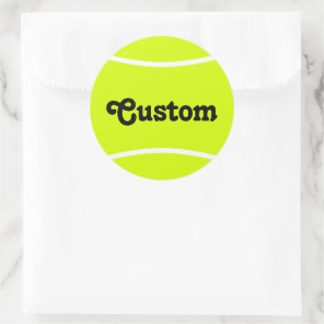 Personalized Tennis Ball Round Stickers