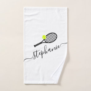 Personalized Tennis Ball Script Name Hand Towel