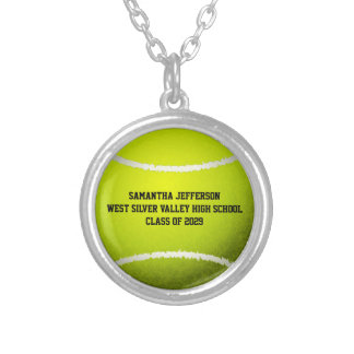 Personalized Tennis Ball Sports Pendant Necklace