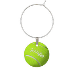 Personalized Tennis Ball Wine Charm