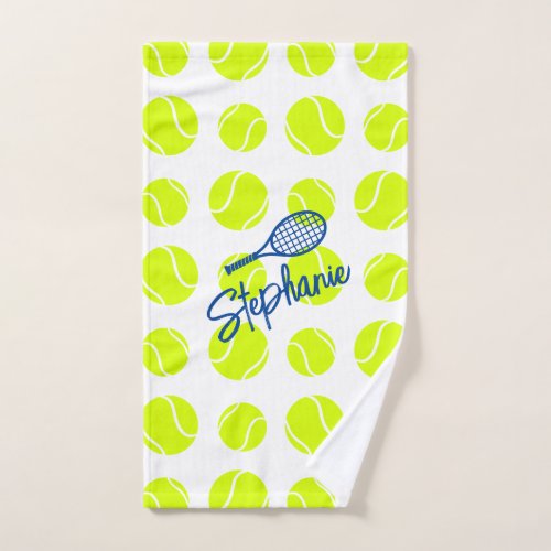 Personalized Tennis Balls Handwritten Name Hand Towel