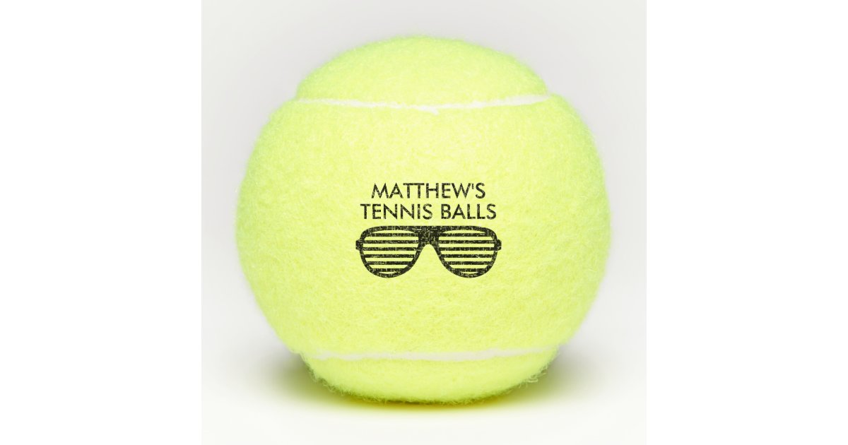 Personalized Tennis Balls Printed With Funny Logo Zazzle Com