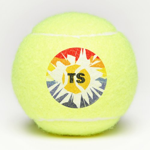 Personalized tennis balls with monogram letters