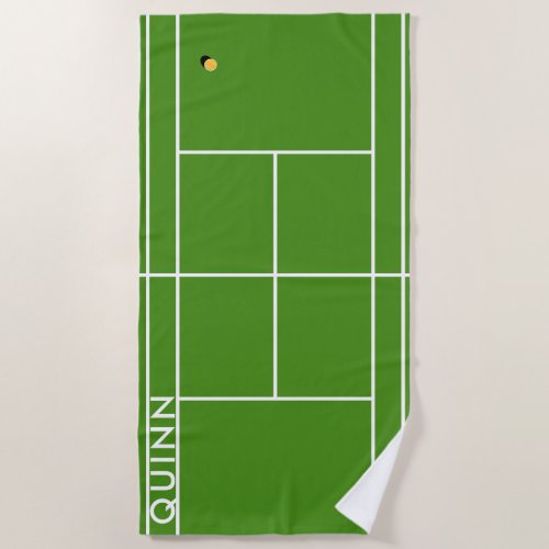 Personalized Tennis  Beach Towel