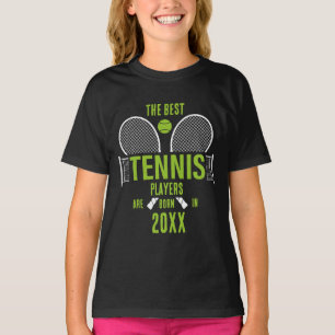Personalized Tennis Birth Year Name Birthday T-Shirt