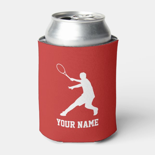 Personalized tennis Birthday party can coolers (Can Front)