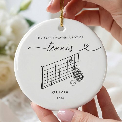 Personalized Tennis Christmas Ornament