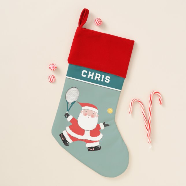 Personalized Tennis Christmas Stocking (Front)