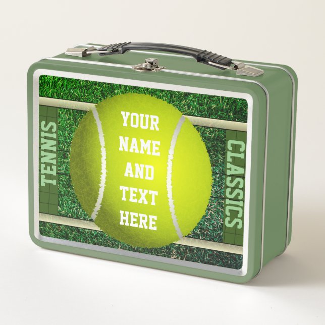 Personalized Tennis Classics Metal Lunchbox (Front)