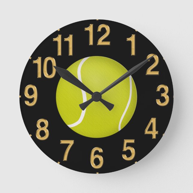 Personalized Tennis Clock with YOUR TEXT (Front)