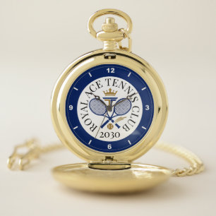 Personalized Tennis Club Year Pocket Watch