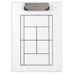 Personalized tennis court clipboard for coach