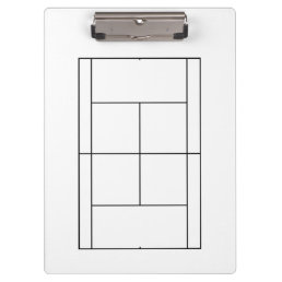 Personalized tennis court clipboard for coach