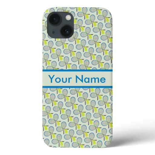 Personalized Tennis Crossed Rackets iPhone 13 Case