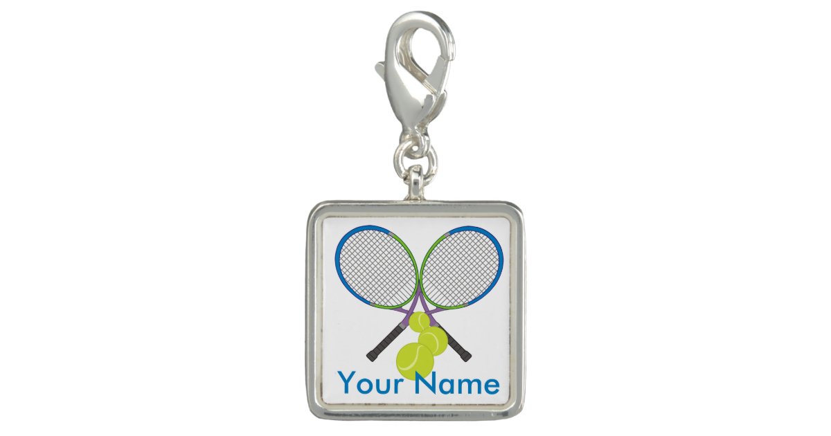 Personalized Tennis Crossed Rackets Patch