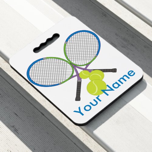 Personalized Tennis Crossed Rackets Seat Cushion