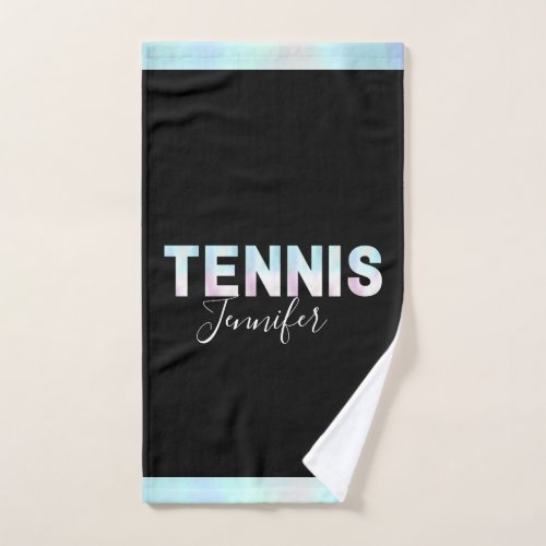 Personalized Tennis Custom Name Holograph Letters  Hand Towel