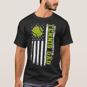 Personalized Tennis Dad Grunge Father’s Day  T-Shirt