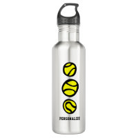 Personalized tennis drink water bottle 24 oz