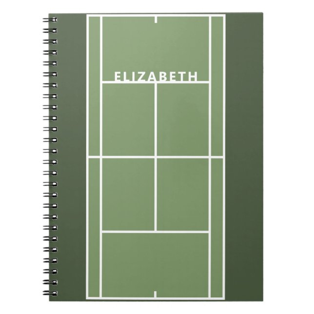 Personalized Tennis Gift Notebook (Front)